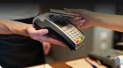close up customer paying by credit card 1